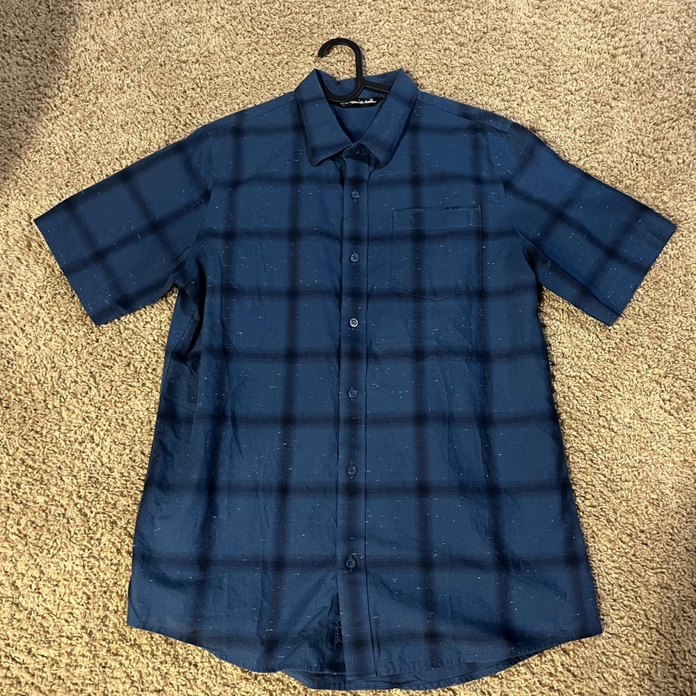 Men's Blue Plaid Shirt